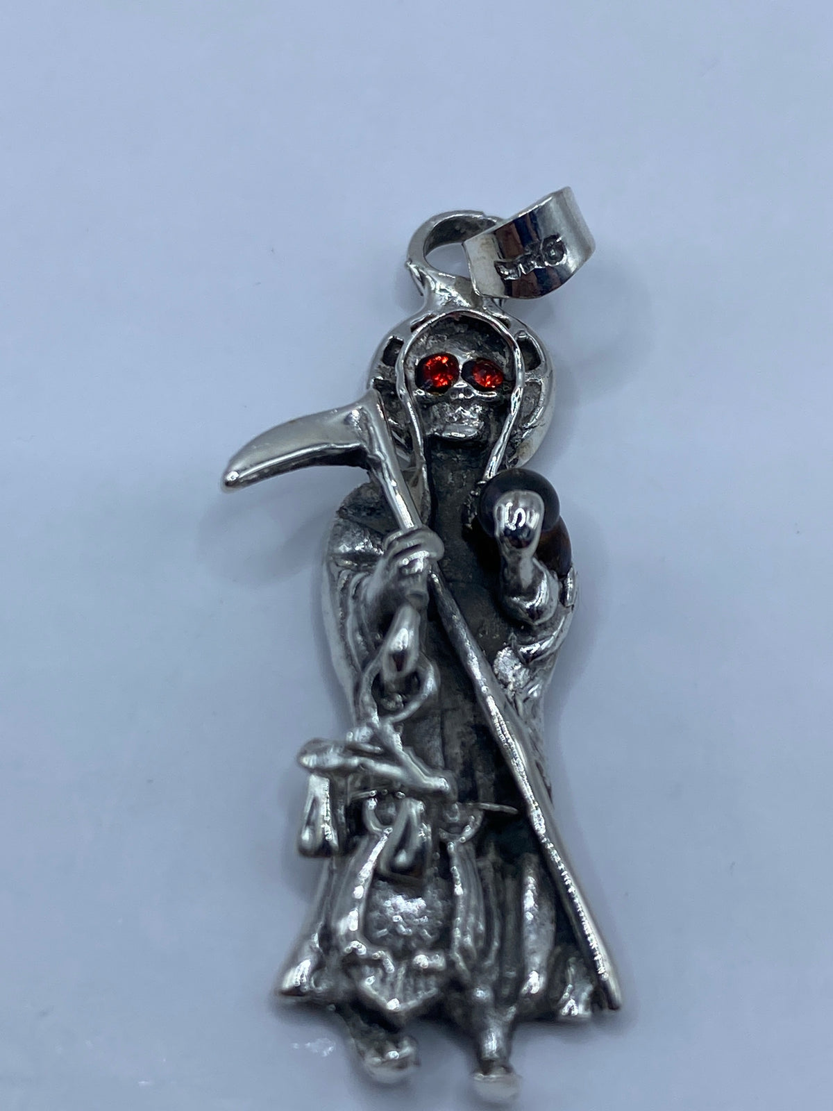 Dije Santa Muerte de Plata 925 con Circonia Roja — Taxco — foto 5