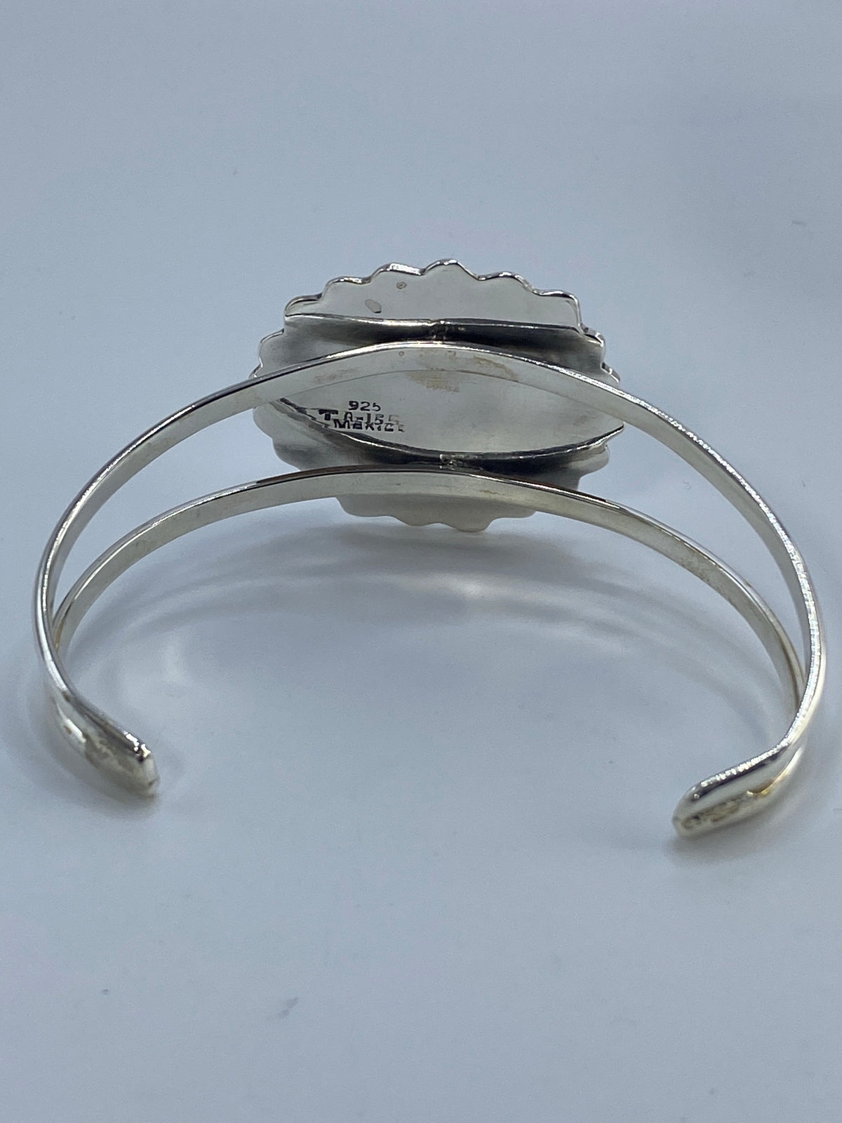 Brazalete de Plata Repujado Sol y Luna — Taxco 925 — foto 5