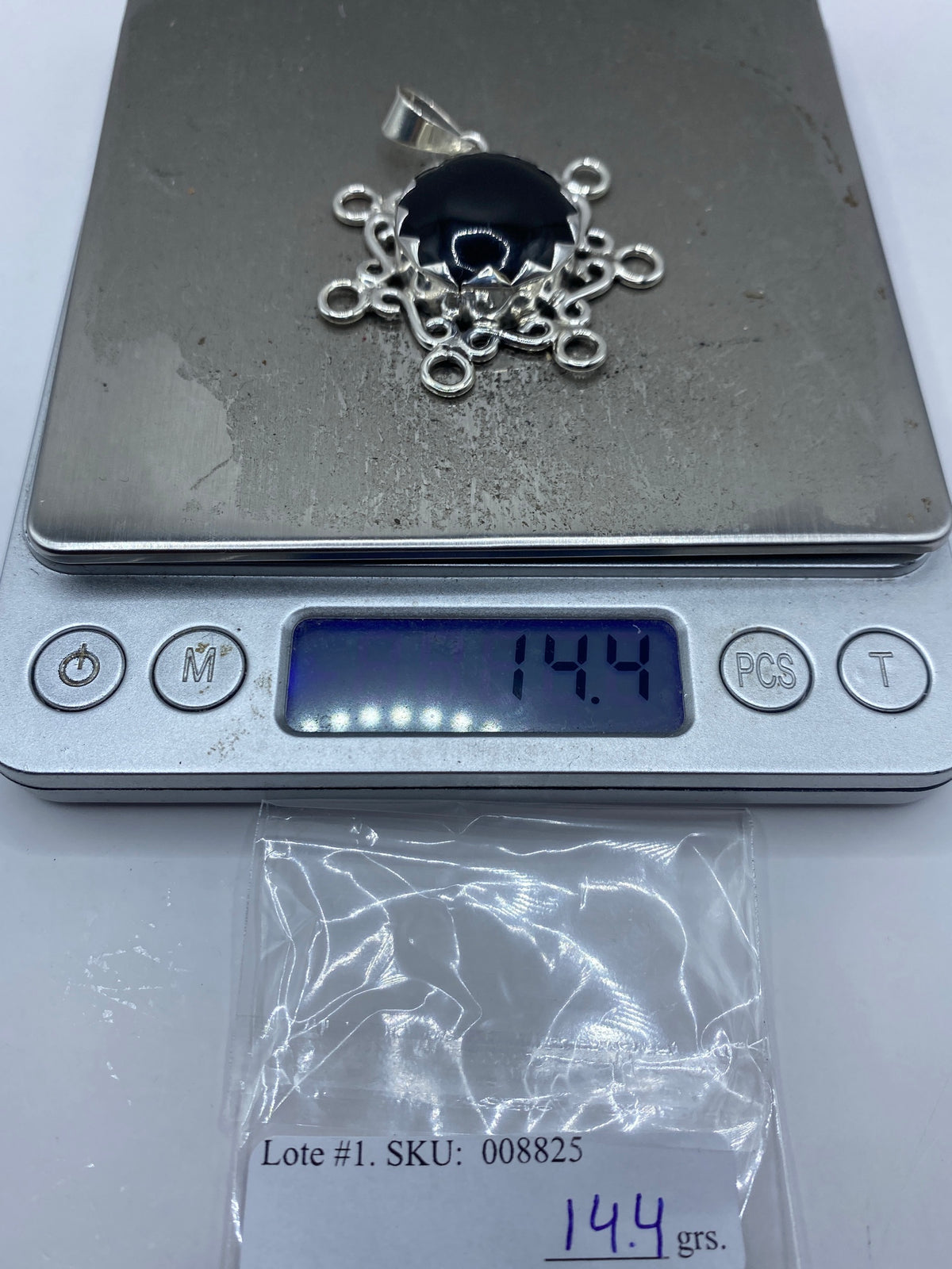 Dije de Plata Vintage con Ónix Negro — Taxco 925 — foto 6