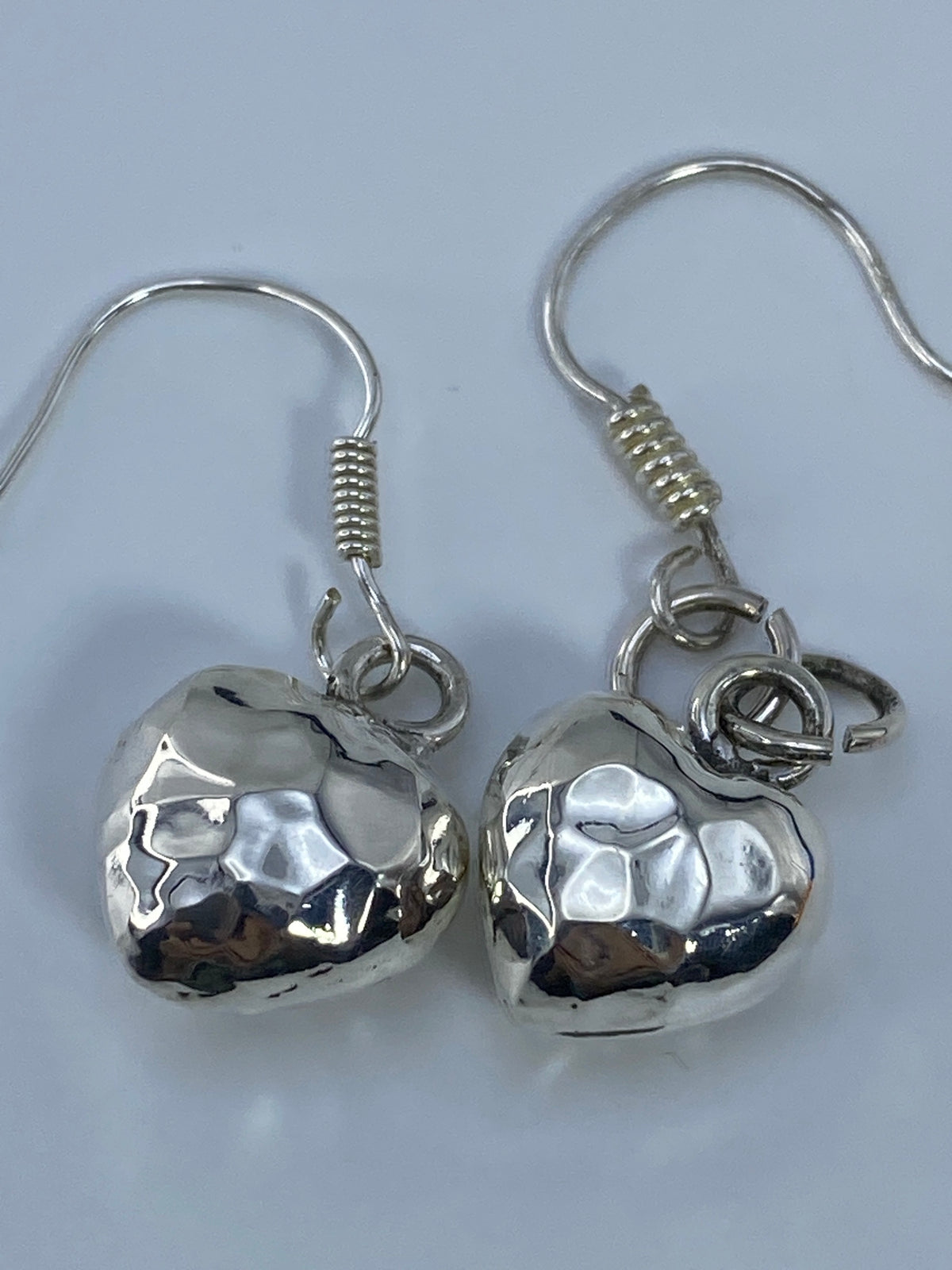 Aretes Corazón de Plata 925 Cartoneado — Taxco — foto 5