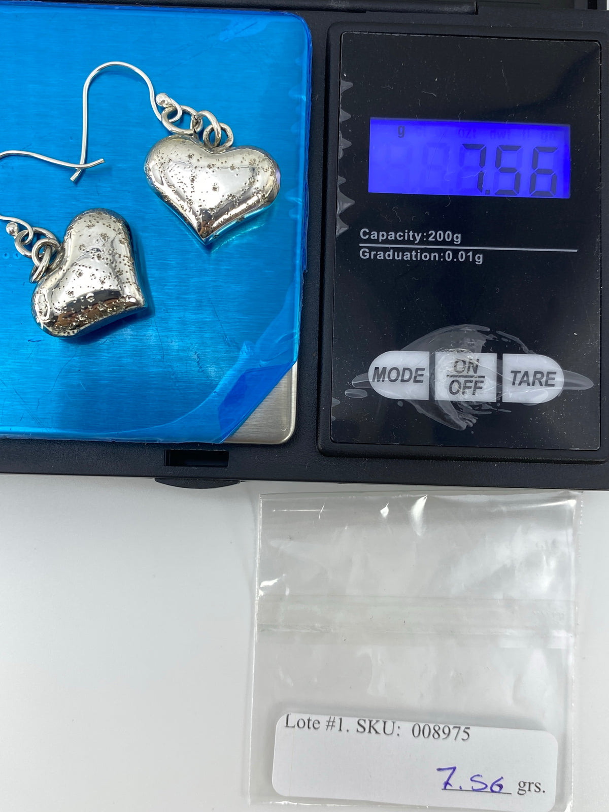 Aretes de Plata Corazón Cartoneado — Taxco 925 — foto 6