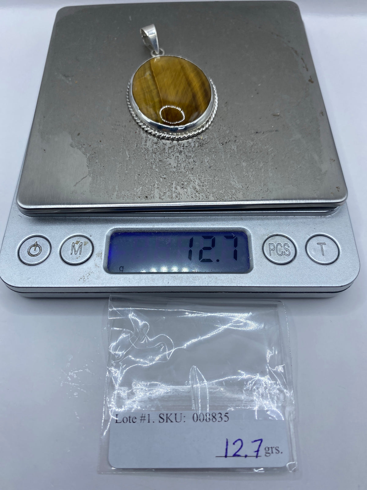 Dije de Plata con Ojo de Tigre — Taxco 925 — foto 6