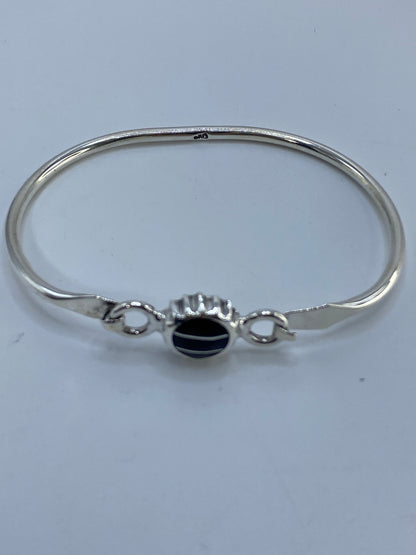 Brazalete de Plata 950 con Ónix Negro — Taxco — foto 5