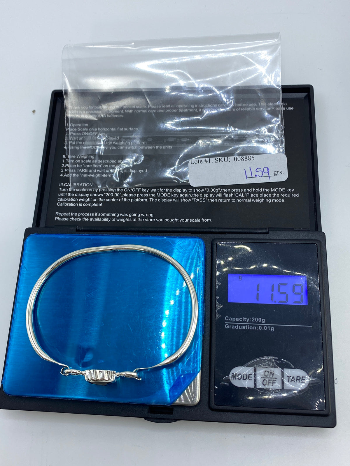 Brazalete de Plata 950 con Ónix Negro — Taxco — foto 7