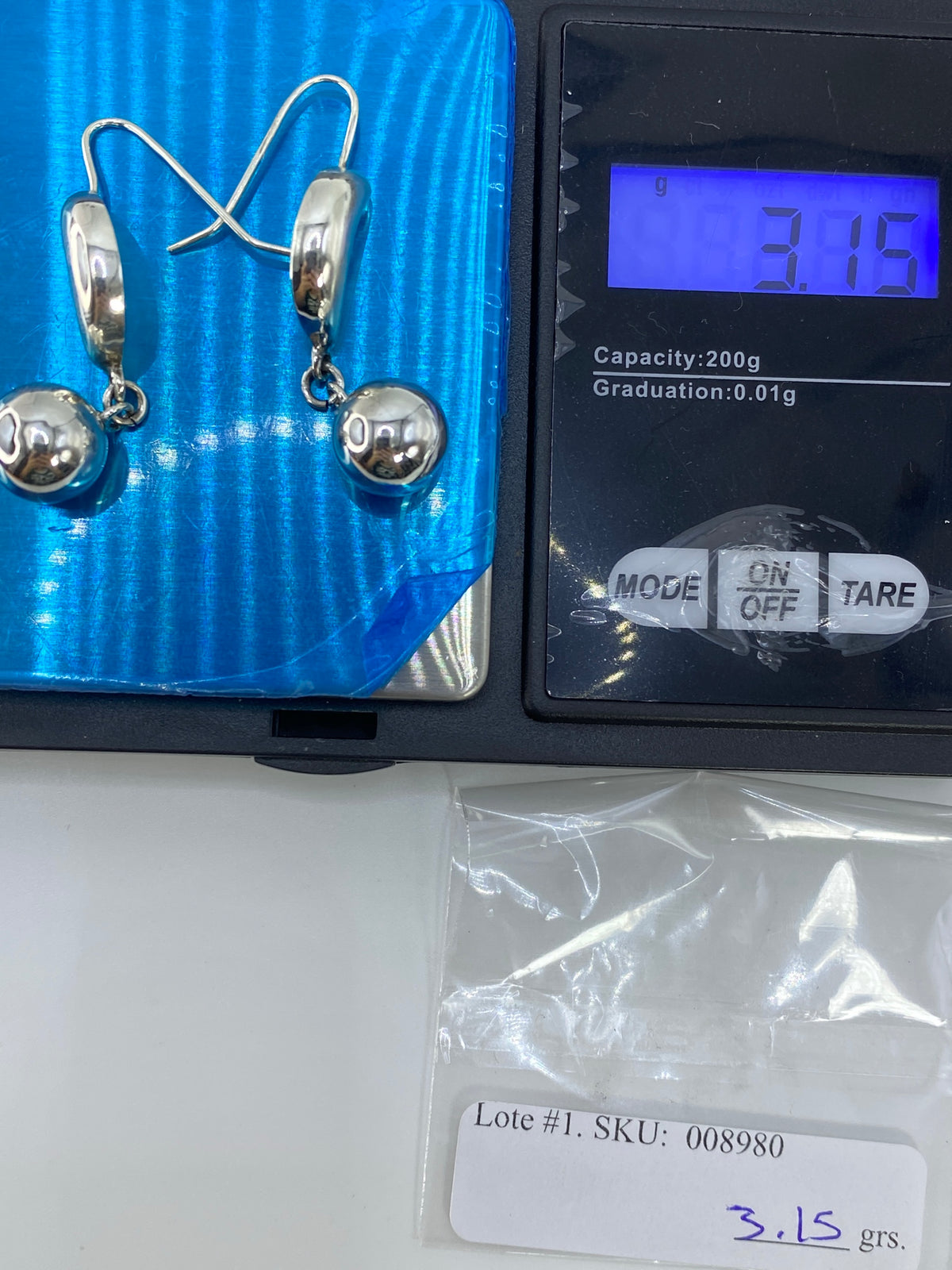 Aretes Plata Cartoneado Geométrico — Taxco 925 — foto 6