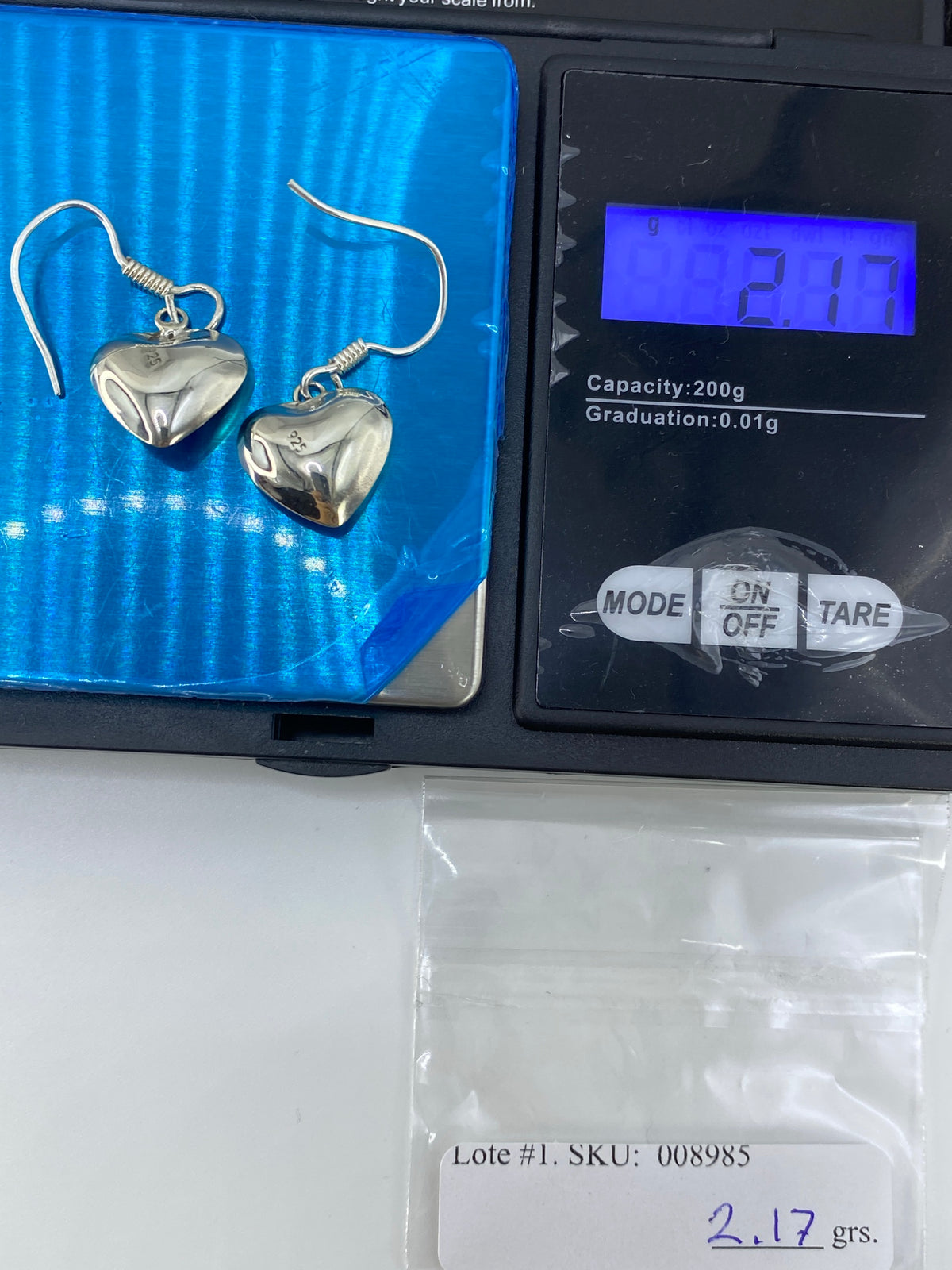 Aretes de Plata Cartoneado Corazón — Taxco 925 — foto 6