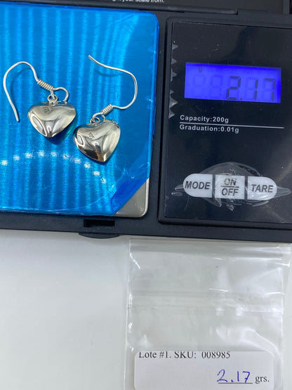 Aretes de Plata Cartoneado Corazón — Taxco 925 — foto 6