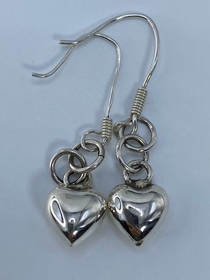 Aretes de Plata Corazón Cartoneado — Taxco 925 — foto 5