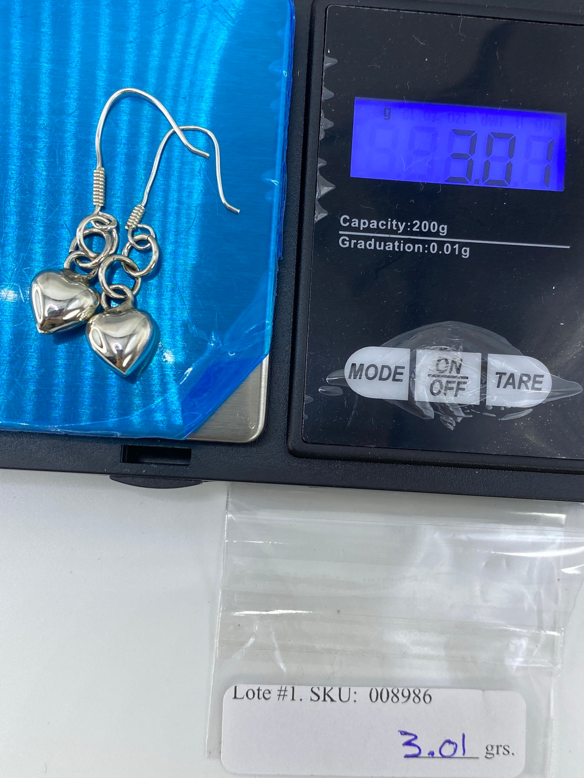 Aretes de Plata Corazón Cartoneado — Taxco 925 — foto 6
