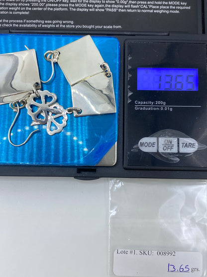 Aretes de Plata Geométricos con Quatre-Feuille — Taxco 925 — foto 6