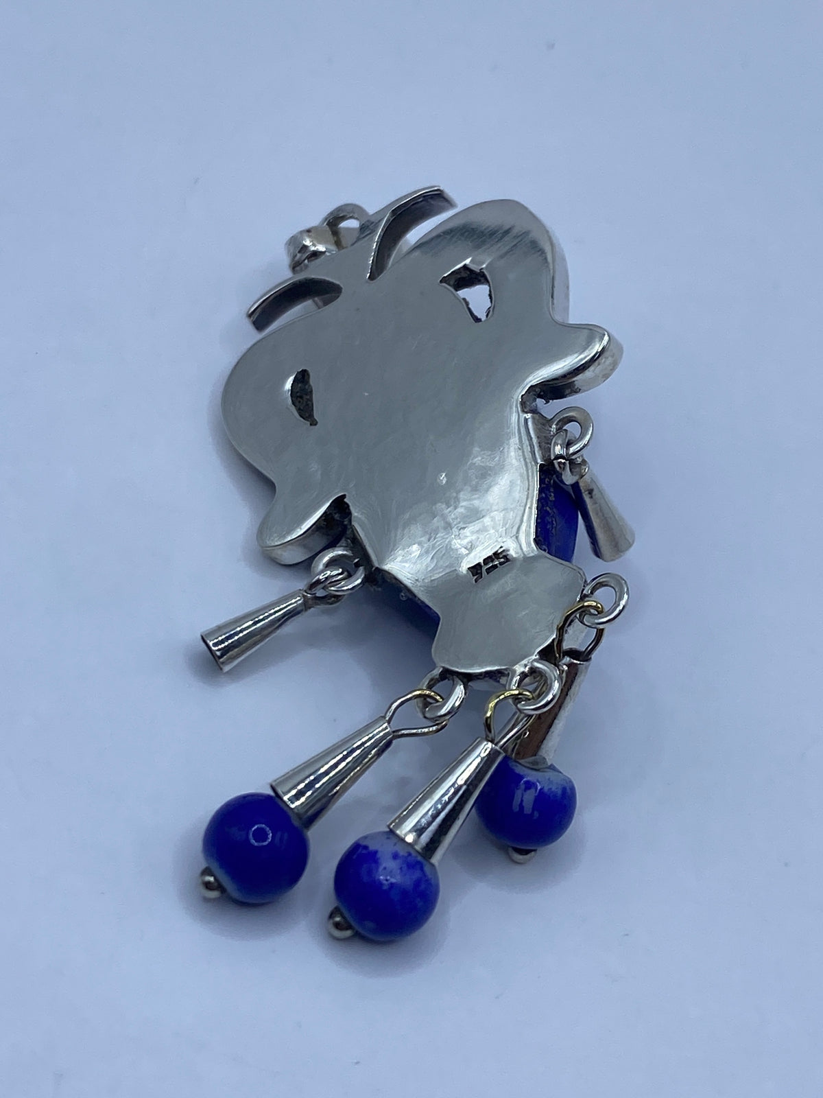 Dije Cabeza K'inich Janaab' Pakal Lapislázuli — Plata 925 — foto 5