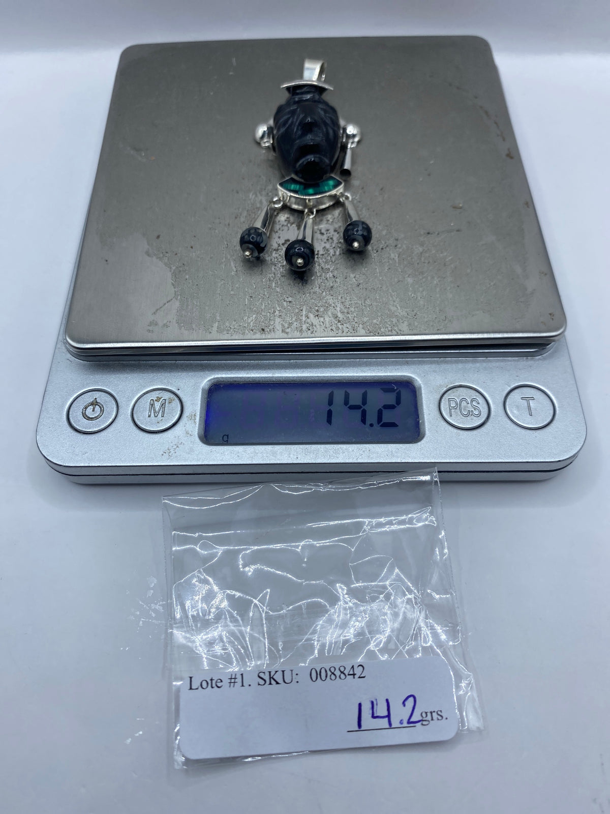 Dije Prehispánico K'inich Janaab' Pakal en Plata 925 y Ónix — foto 6