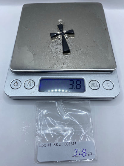 Cruz de Plata con Ónix Negro — Dije Taxco 925 — foto 6