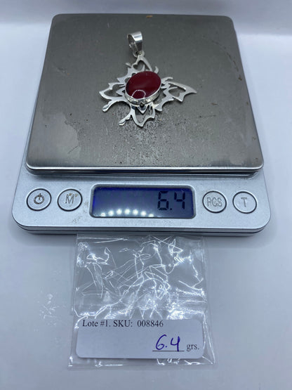 Dije Mariposa de Plata con Coral Rojo — Taxco 950 — foto 6
