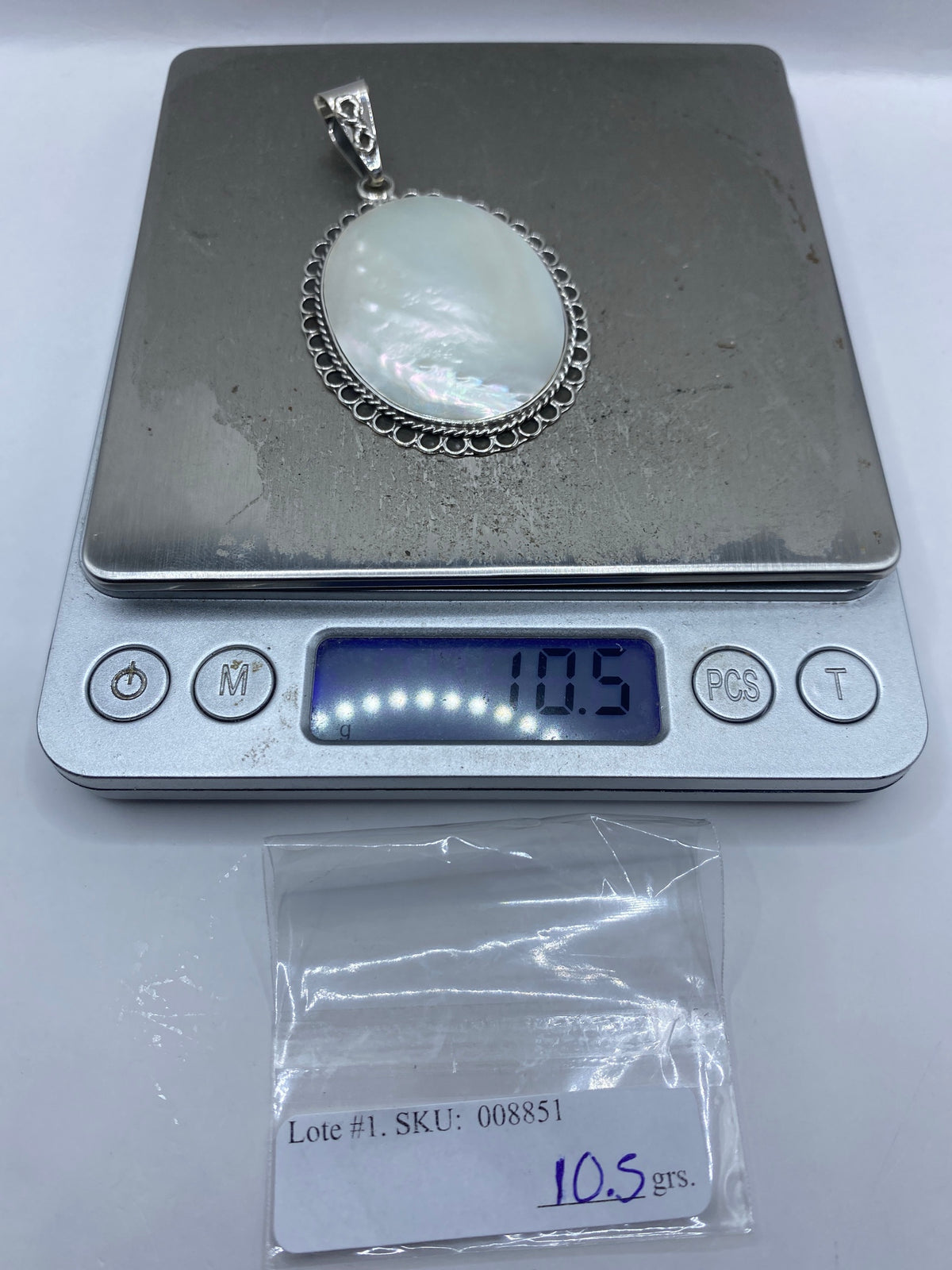 Dije de Plata con Perla — Engaste Taxco 950 — foto 6