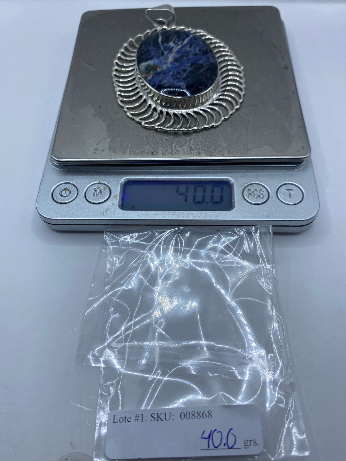 Dije de Plata con Lapislázuli Azul — Taxco 950 — foto 6