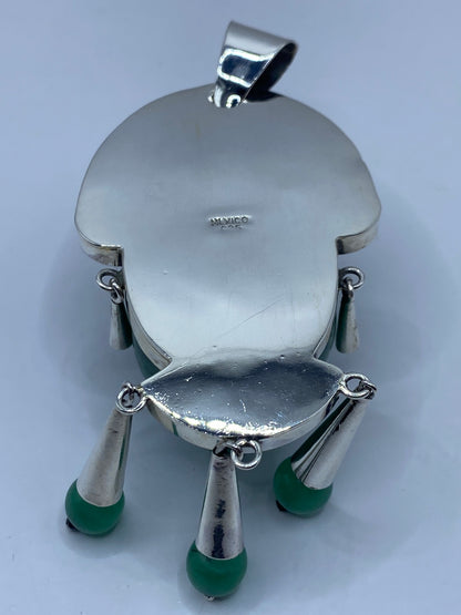 Dije Jade y Malaquita Escultural de Plata — Taxco 950 — foto 5