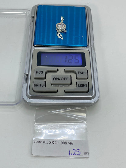 Dije de Plata con Circonia Blanca — Diseño Moderno Taxco 925 — foto 6