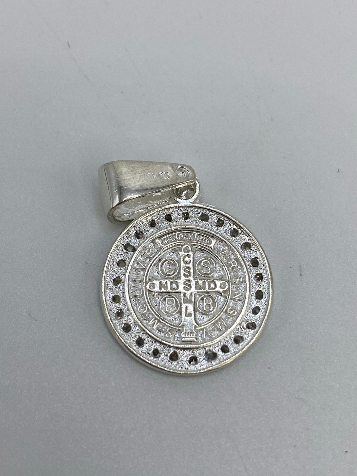 Medalla San Benito Plata 925 con Micro-Circonia — Taxco — foto 5