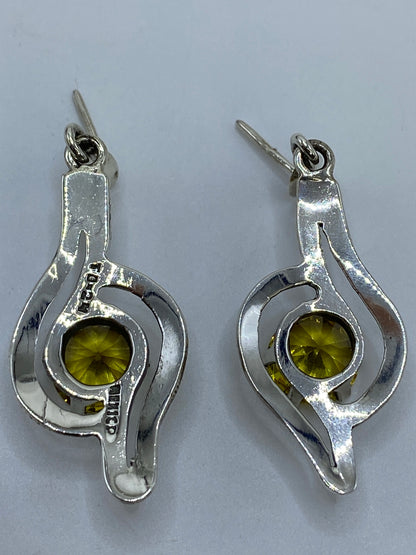 Aretes de Plata con Circonia Amarillo — Taxco 925 — foto 5
