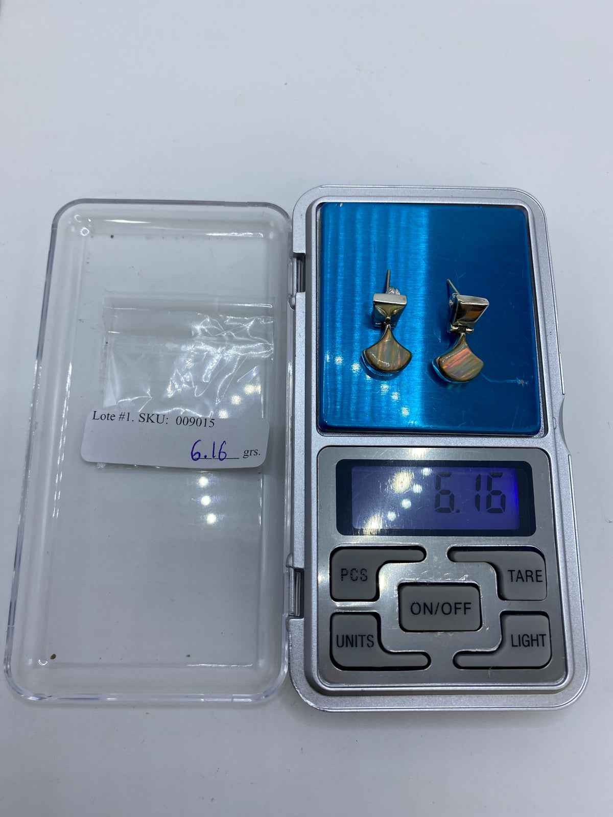Aretes Ópalo de Fuego Multicolor de Plata 950 — Taxco — foto 6