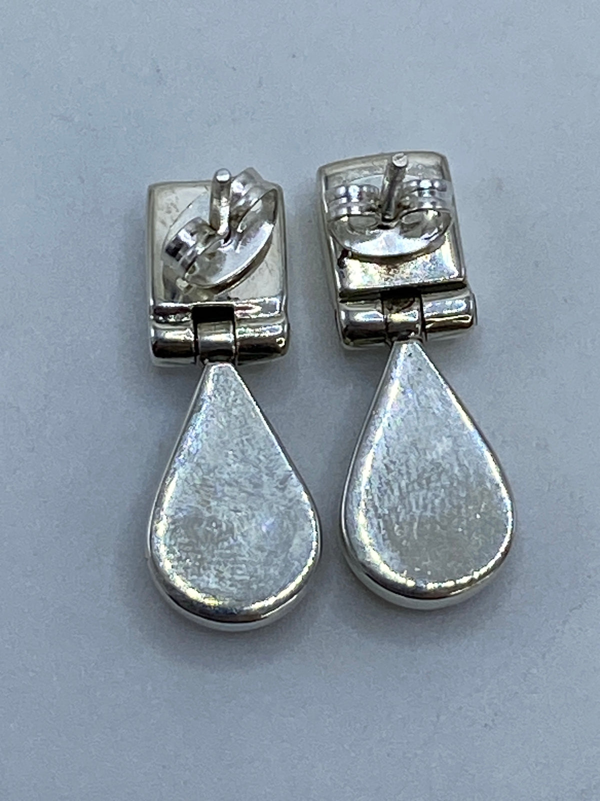 Aretes de Plata con Ópalo de Fuego Multicolor — Taxco — foto 5