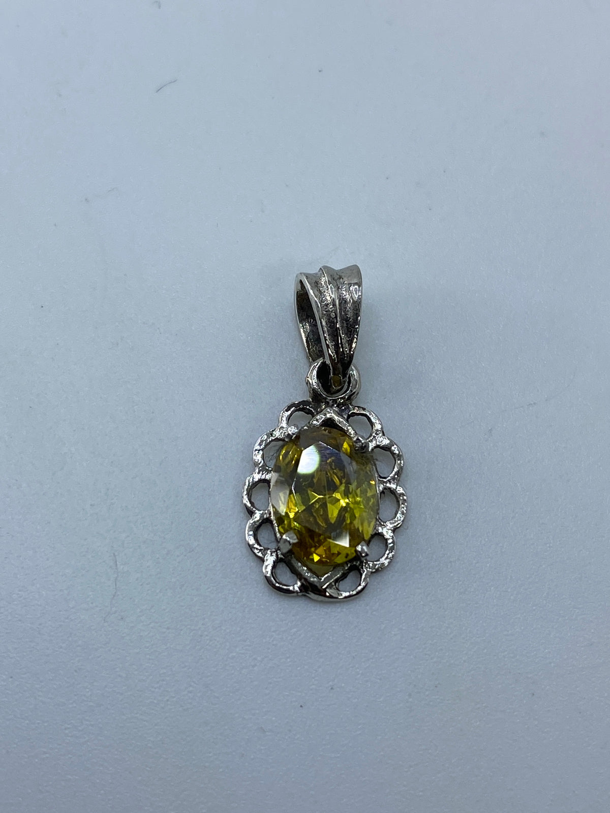 Dije de Plata Circonia Amarillo Oval — Taxco 925 — foto 5