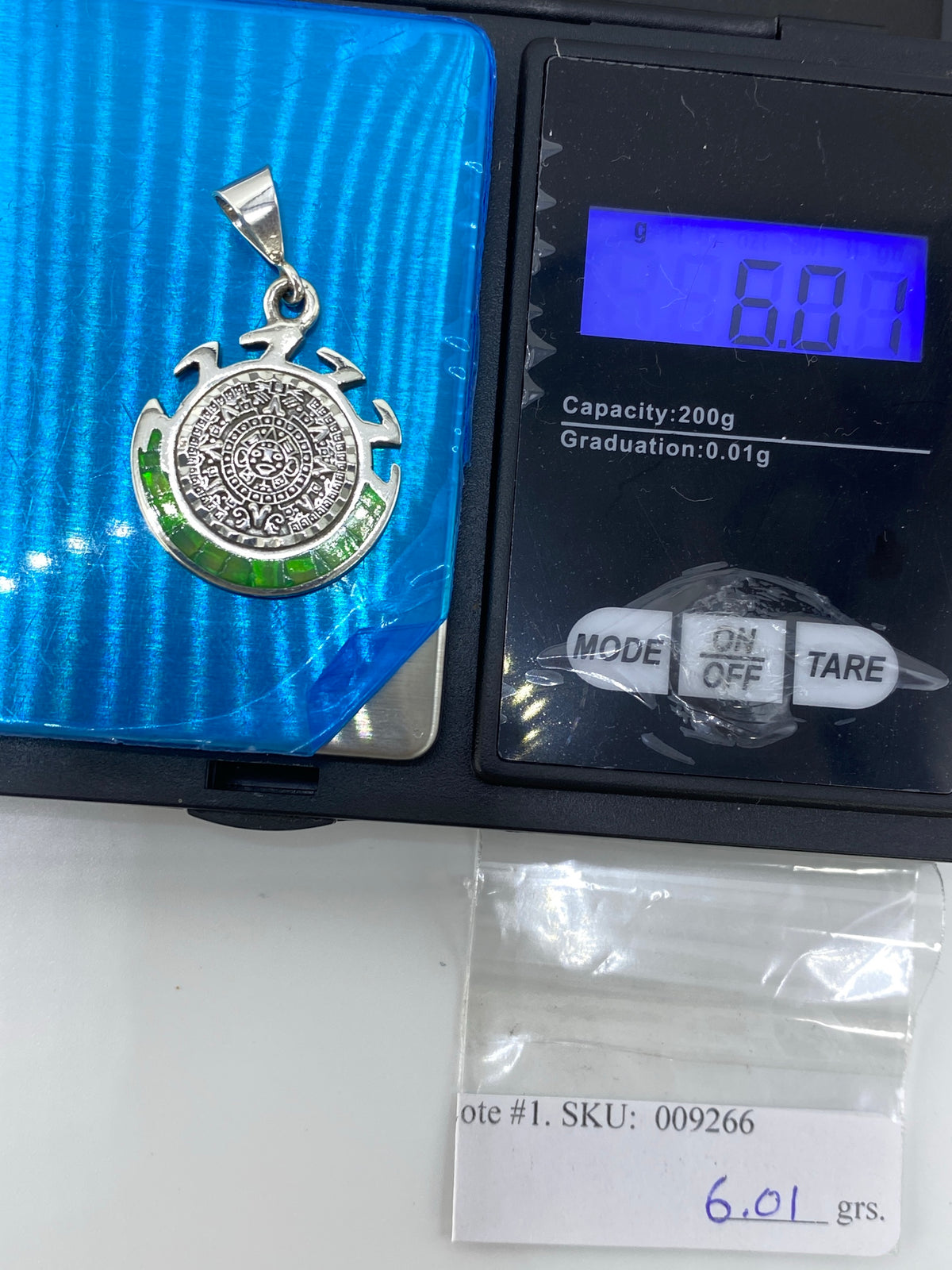 Dije Calendario Azteca Plata 950 con Ópalo de Fuego — Taxco — foto 6