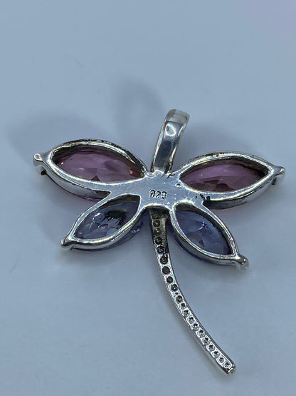 Dije Libélula de Plata con Circonia Rosa y Morada — foto 5