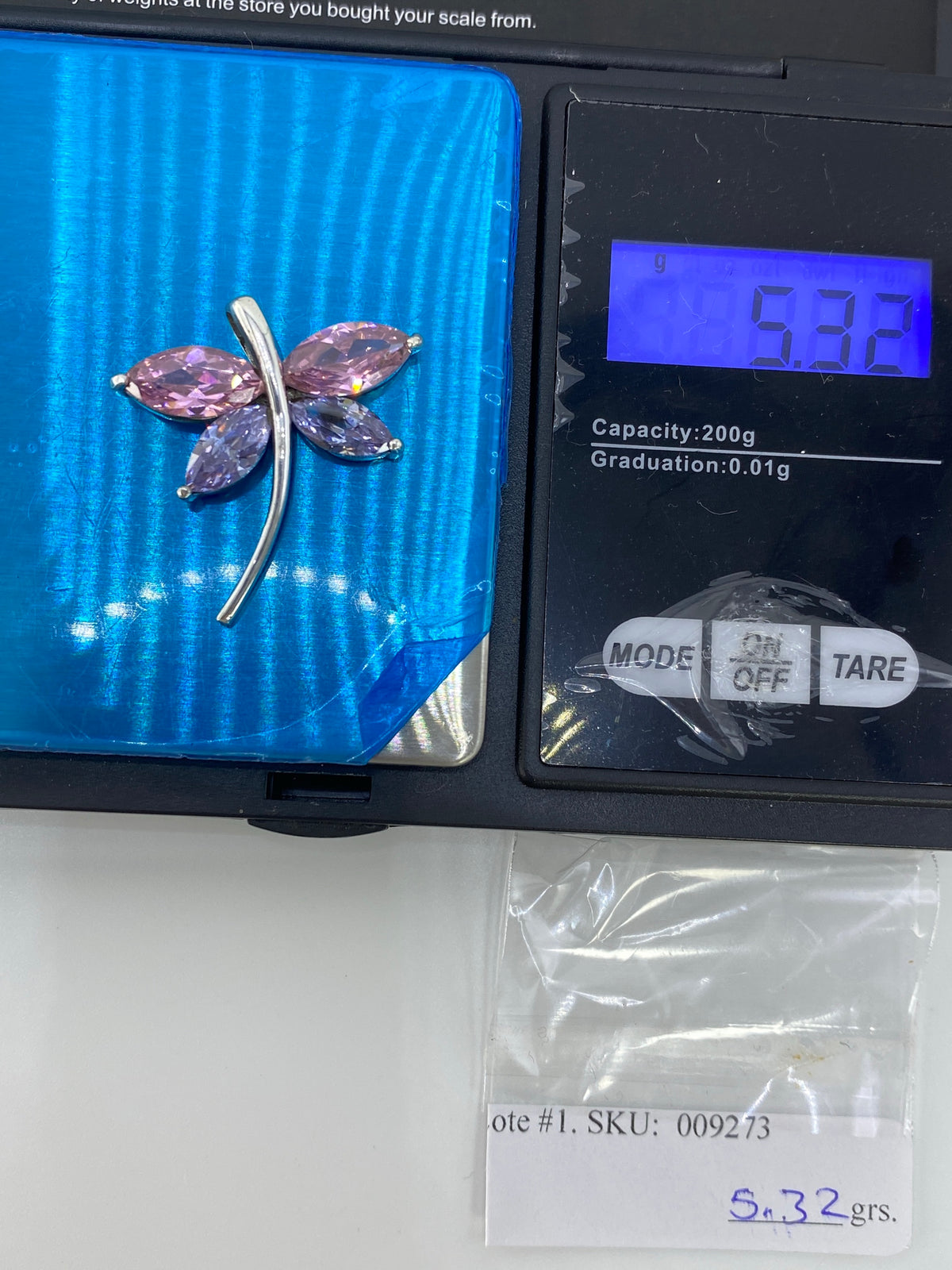 Dije Libélula de Plata con Circonia Rosa y Morada — foto 6