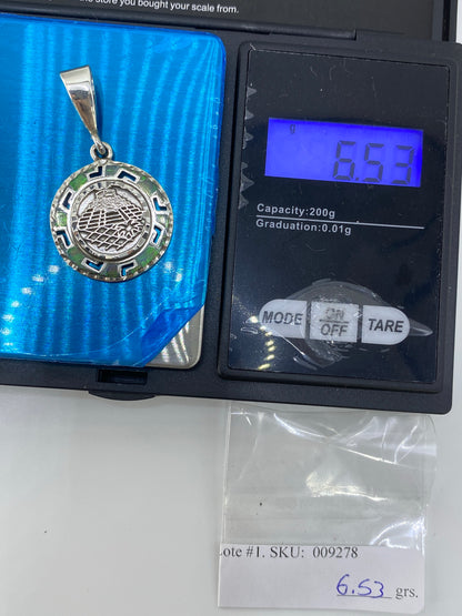 Dije Calendario Azteca Plata 950 con Ópalo de Fuego — foto 6