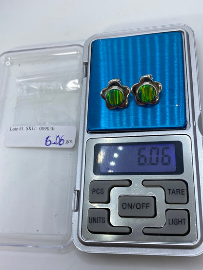 Aretes de Plata Ópalo de Fuego Multicolor — Taxco 950 — foto 6