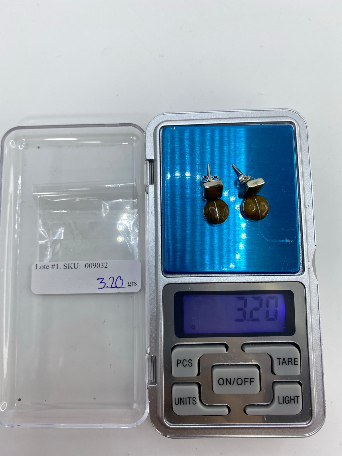 Aretes de Plata 950 con Ojo de Tigre — Taxco — foto 6
