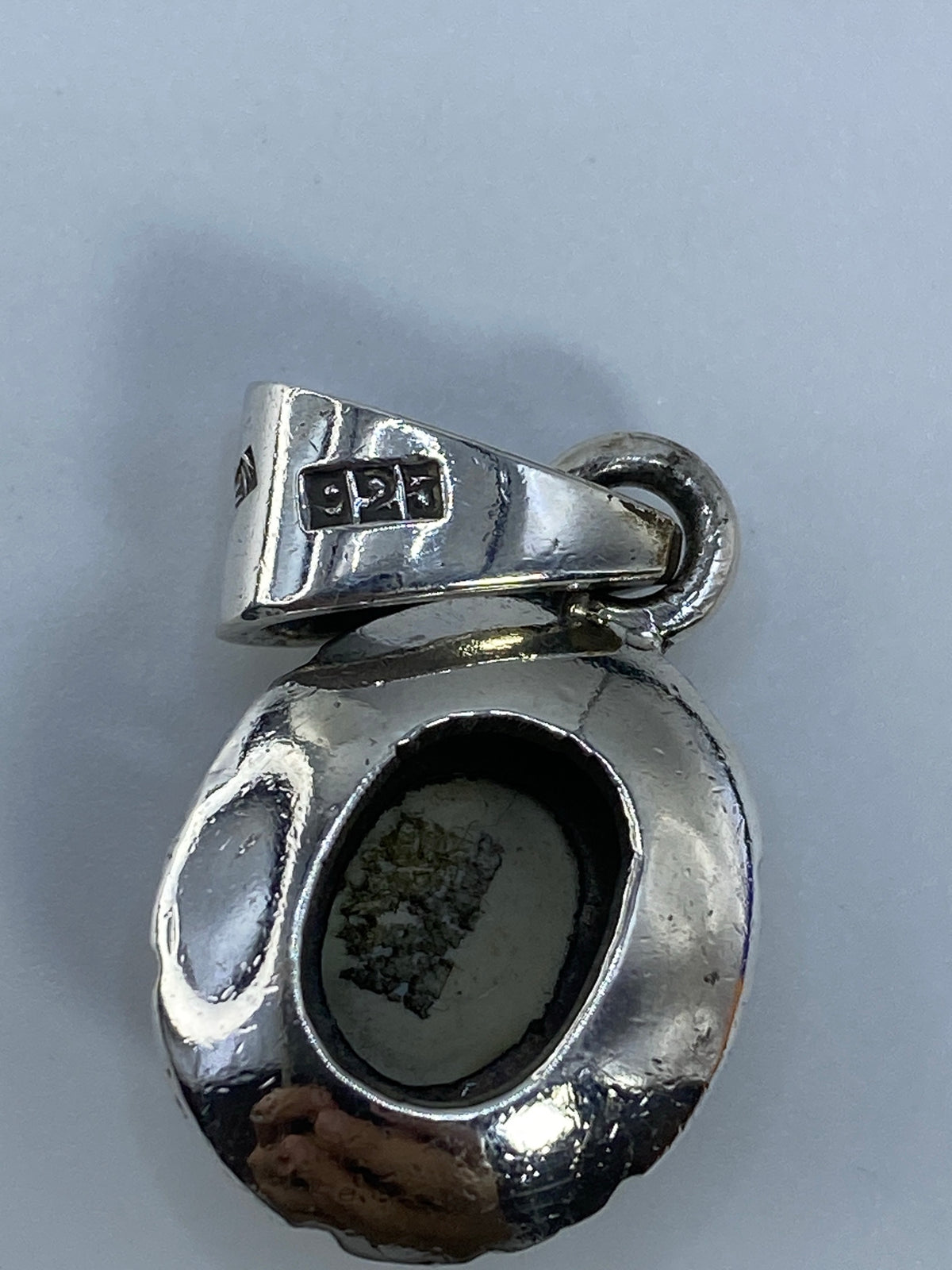 Dije de Plata Ovalado Blanco — Taxco 925 — foto 5