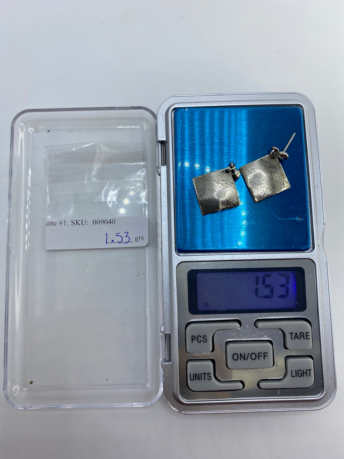 Aretes de Plata Repujados Cuadrados — Taxco 925 — foto 6