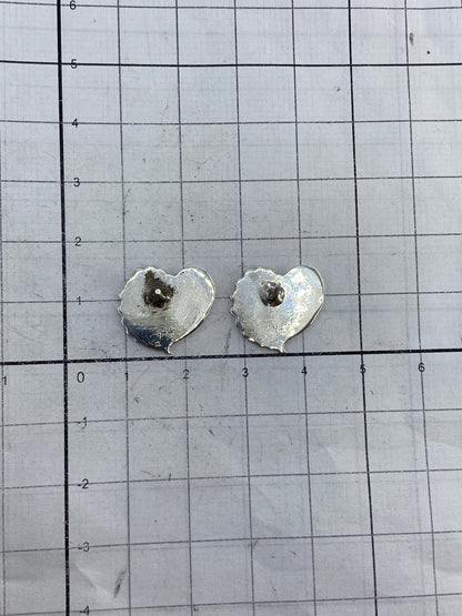 Par de aretes de plata pura sin piedra, listos para envío