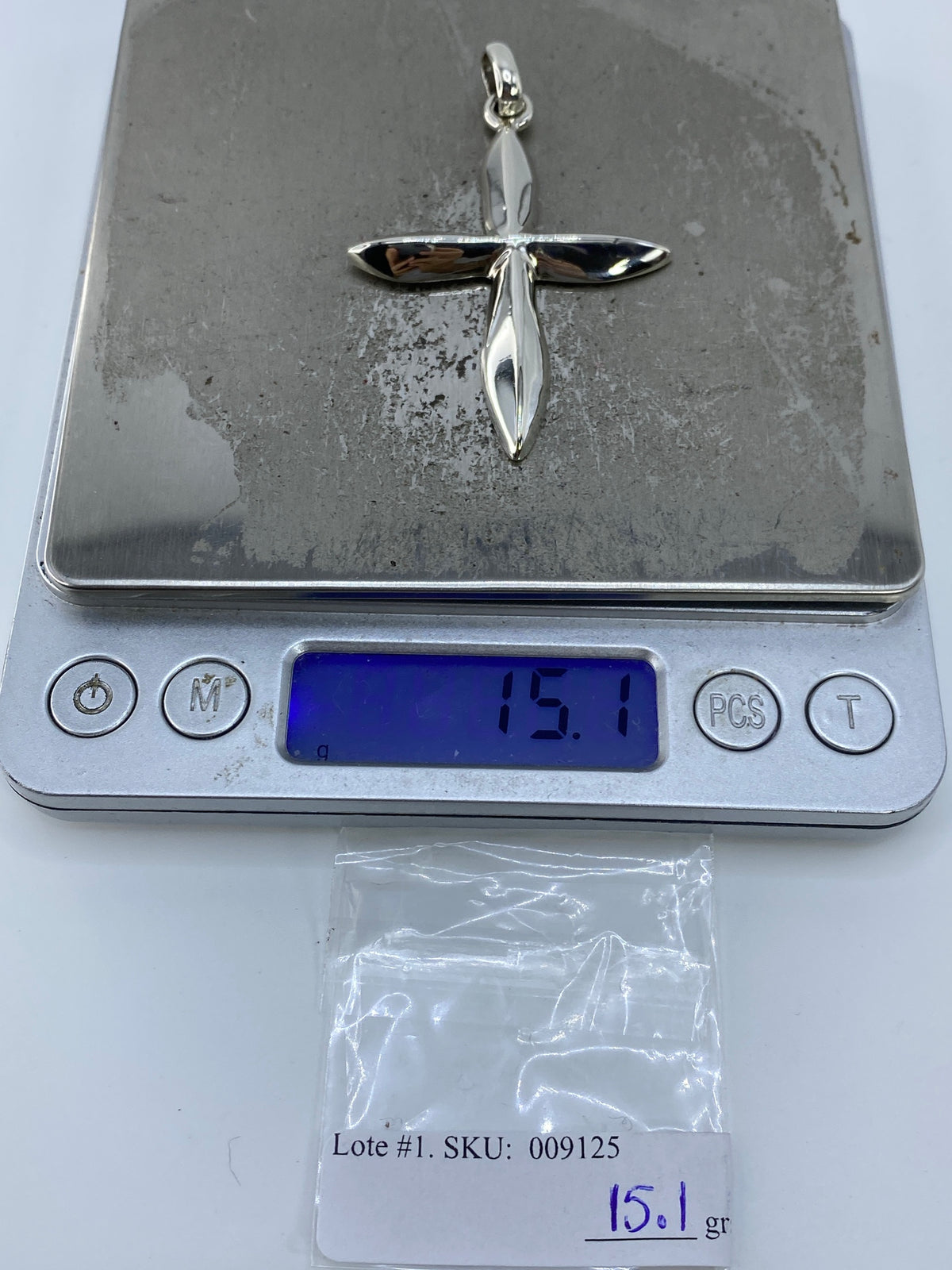 Dije Cruz de Plata .925 — Minimalista Taxco — foto 6