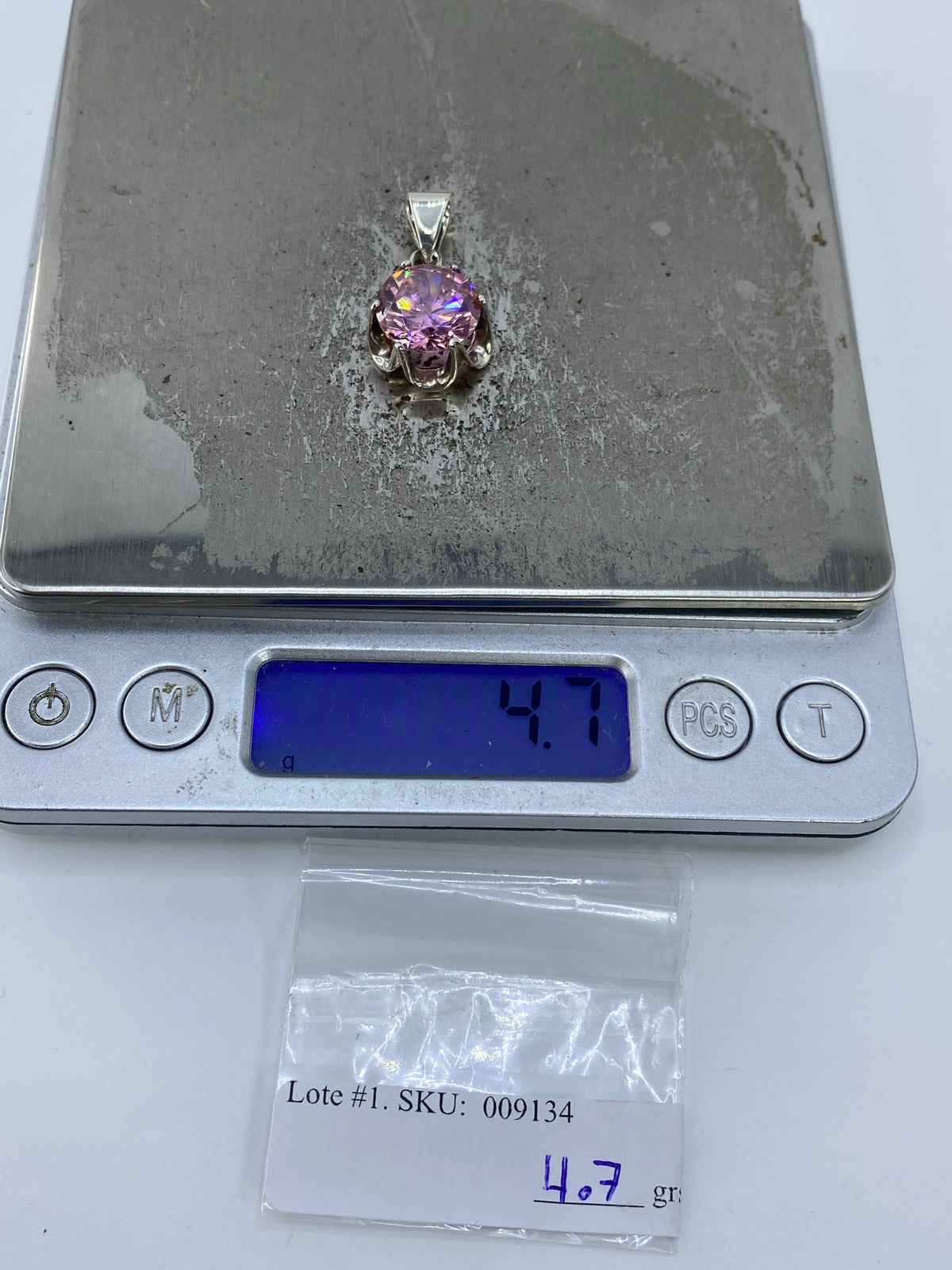 Dije de Plata Circonia Rosa — Taxco 925 — foto 6