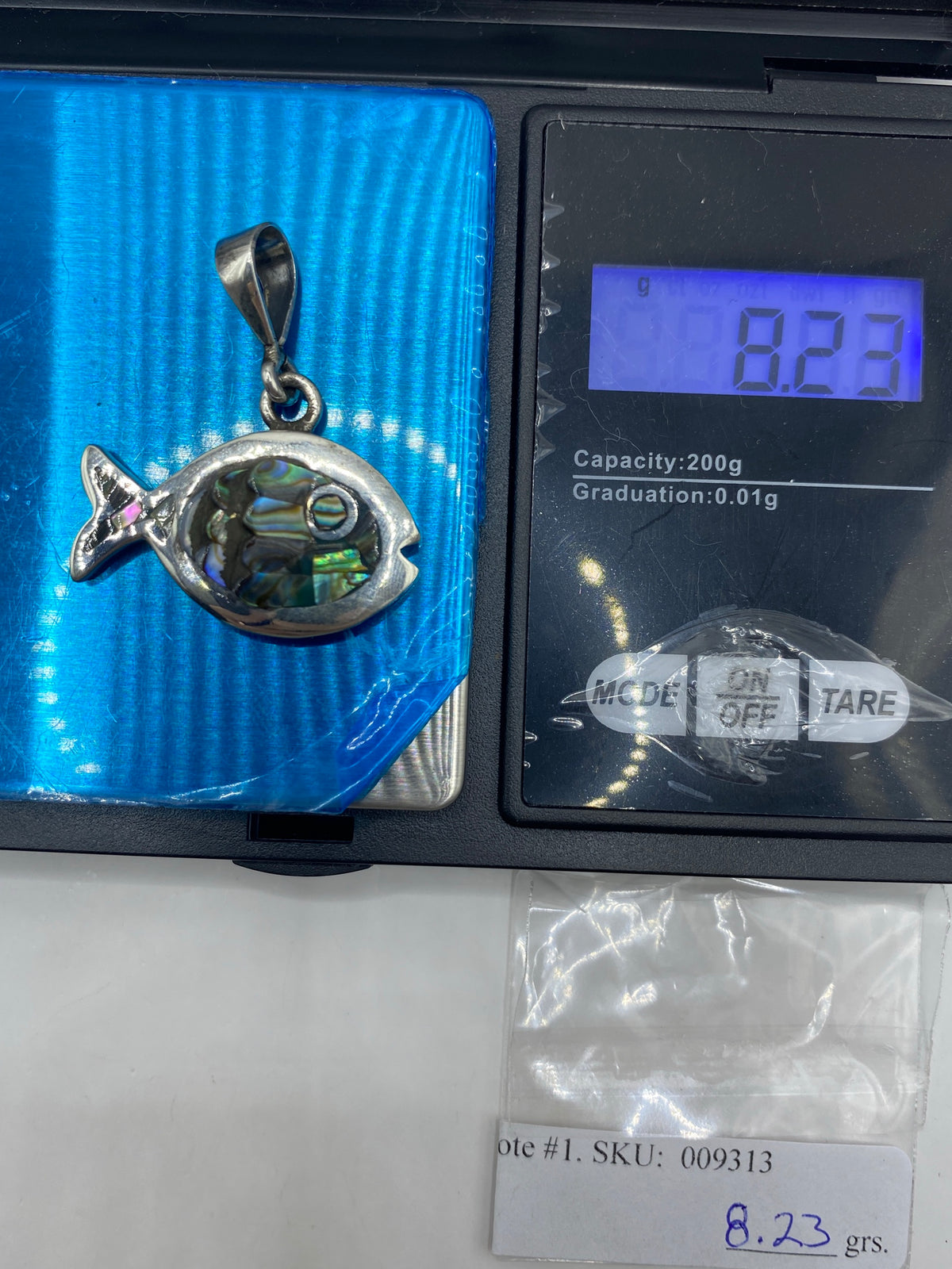 Dije Pez de Plata con Concha de Abulón — Taxco 950 — foto 6