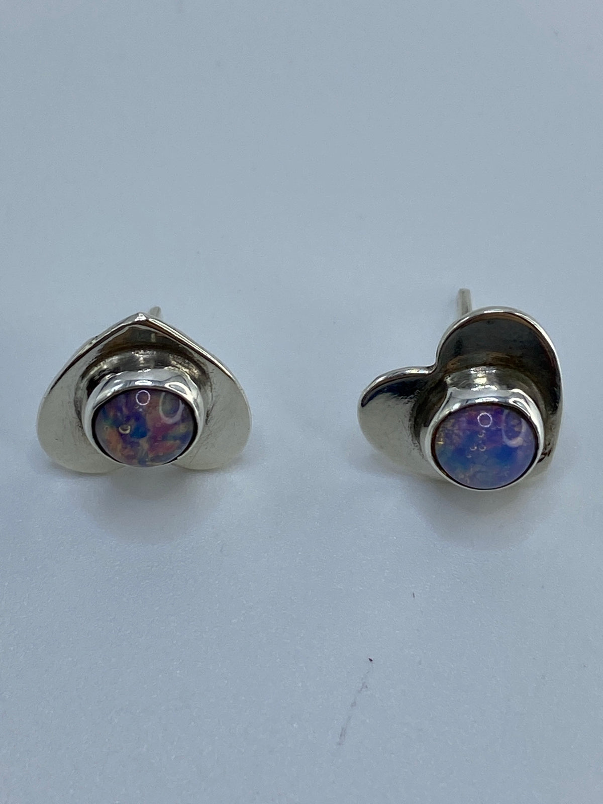 Aretes de Plata con Ópalo de Fuego Multicolor — Taxco — foto 5