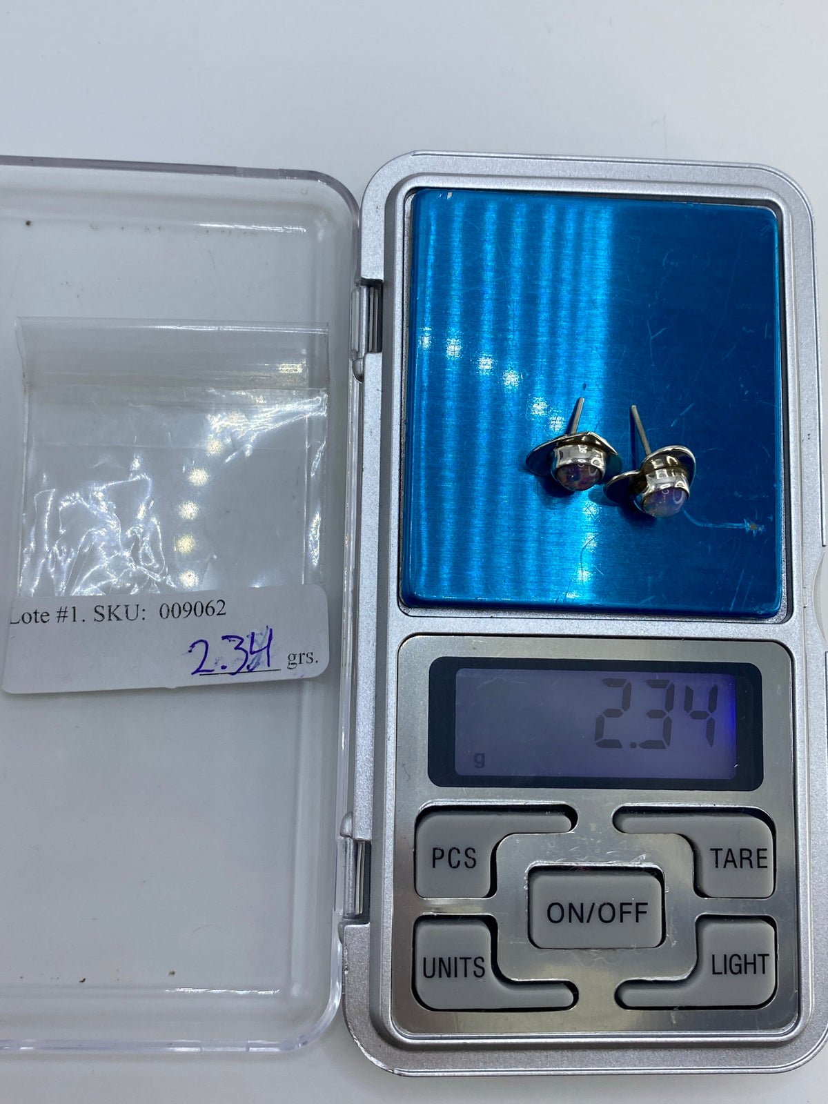 Aretes de Plata con Ópalo de Fuego Multicolor — Taxco — foto 6