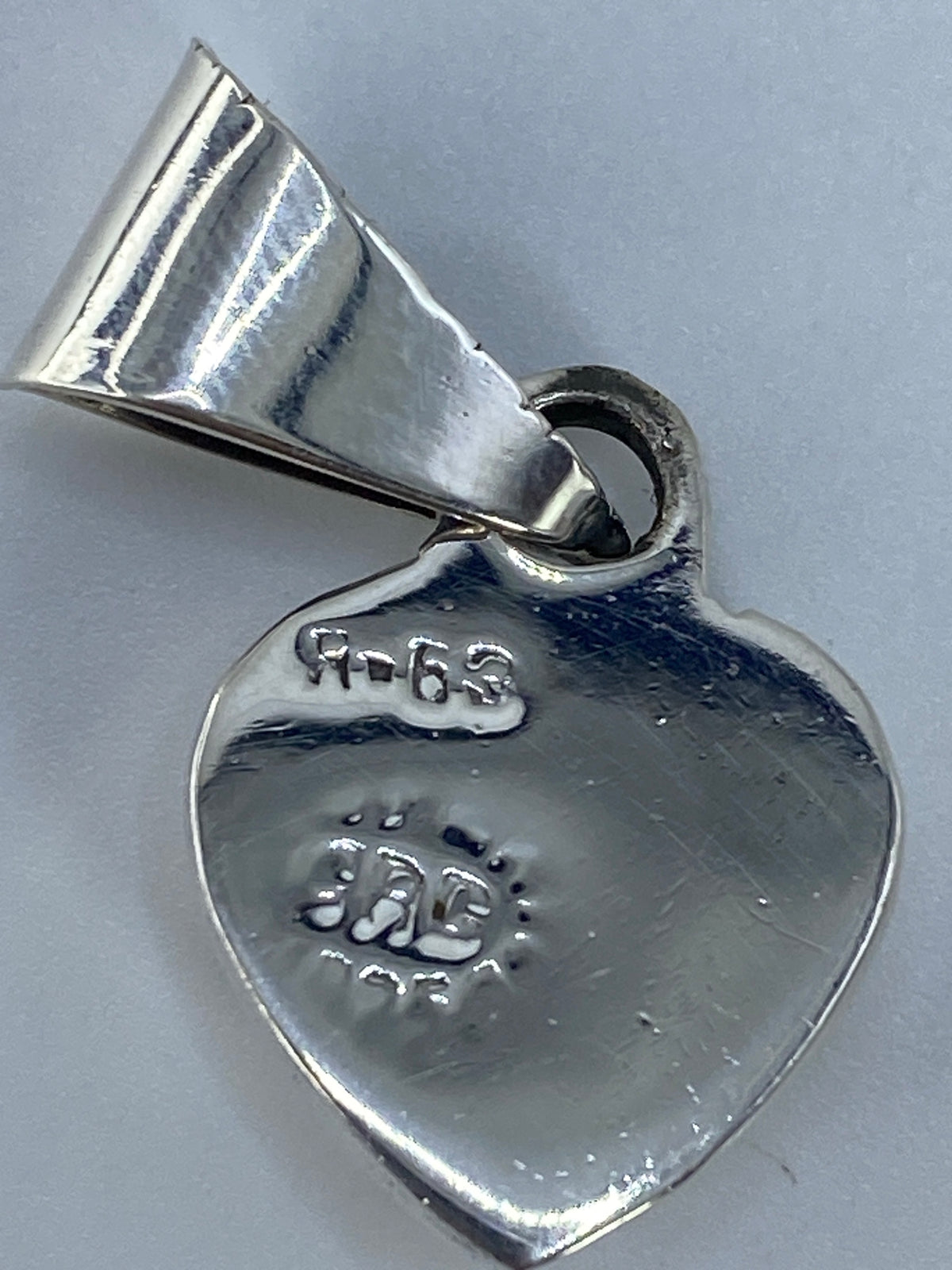 Dije Corazón de Plata con Piedra Verde — Taxco 925 — foto 5
