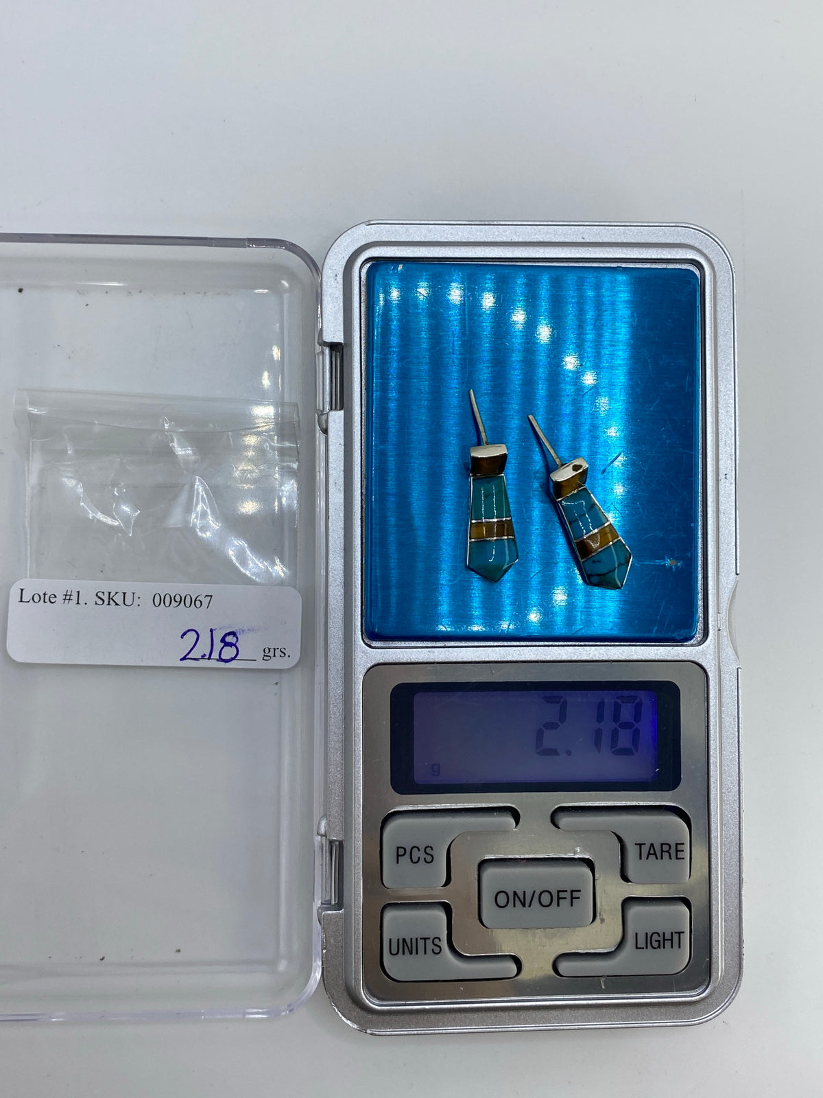 Aretes de Plata Turquesa y Ojo de Tigre — Taxco 925 — foto 6