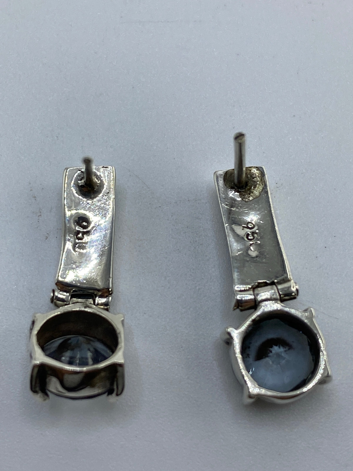 Aretes de Plata Ópalo de Fuego y Circonia — Taxco 950 — foto 5