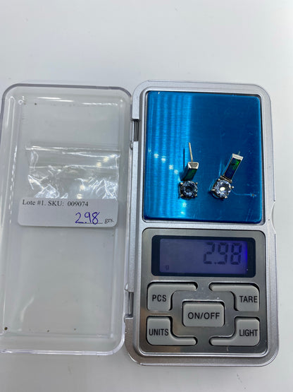 Aretes de Plata Ópalo de Fuego y Circonia — Taxco 950 — foto 6