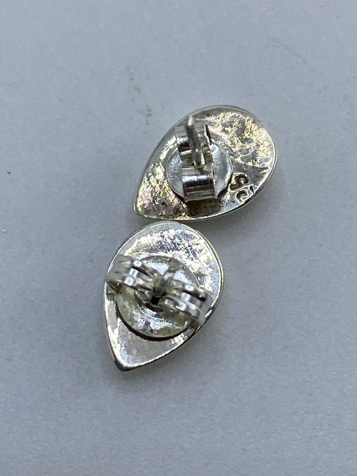 Aretes de Plata Morada — Engaste a Mano Taxco — foto 5