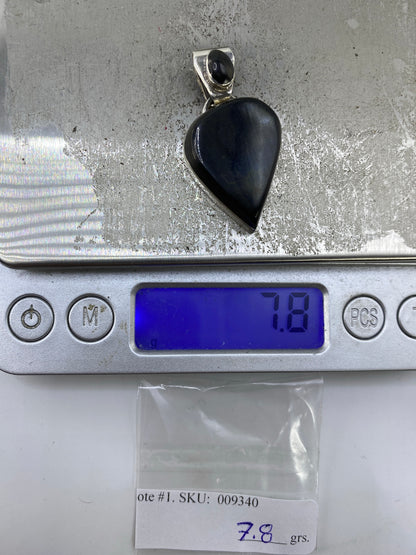Dije de Plata Corazón con Piedra Negra — Taxco 925 — foto 6