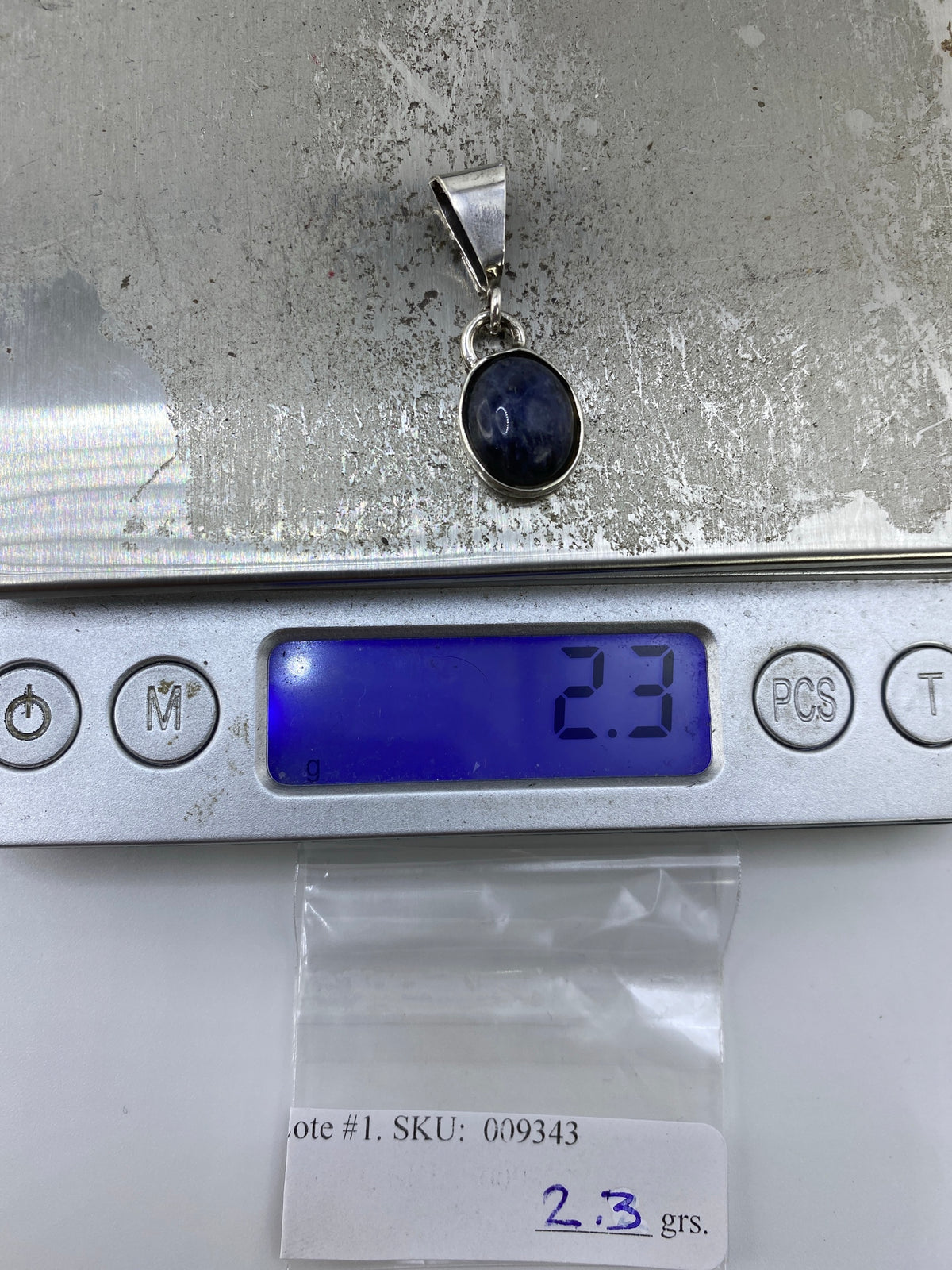 Dije de Plata con Piedra Azul — 3 cm Taxco 925 — foto 6