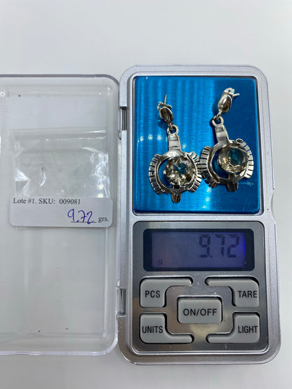 Aretes de Plata con Circonia Cristalina — Taxco 950 — foto 6