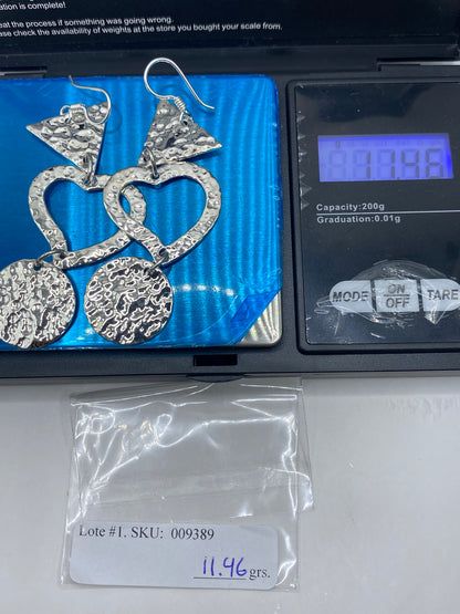 Aretes Plata Repujados Geométricos — Taxco 925 — foto 6